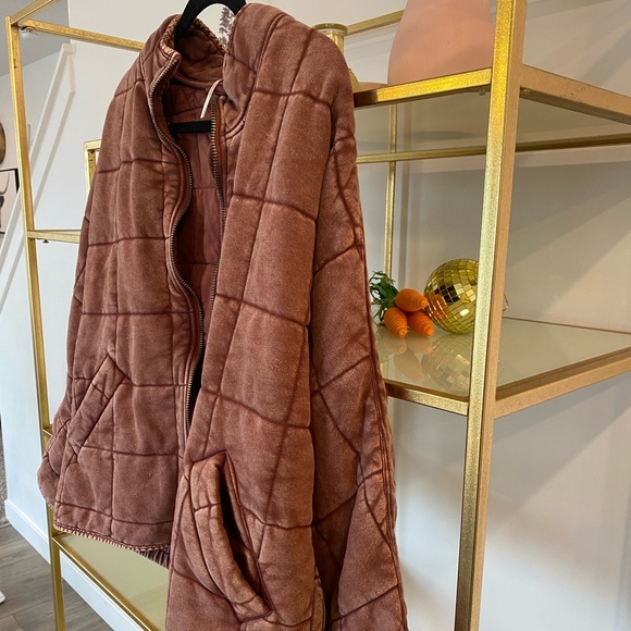 Free People Dolman Quilted Knit Jacket 